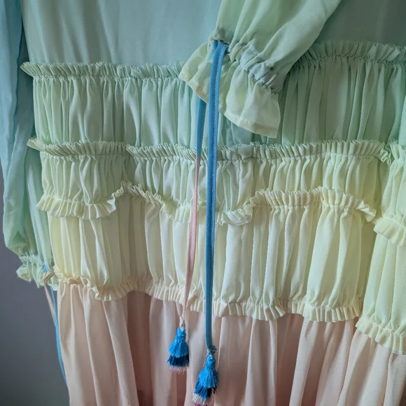 Linjia Shop Elegant Ombre Button Down Maxi Dress In Women's Small. NWT - Picture 5 of 6